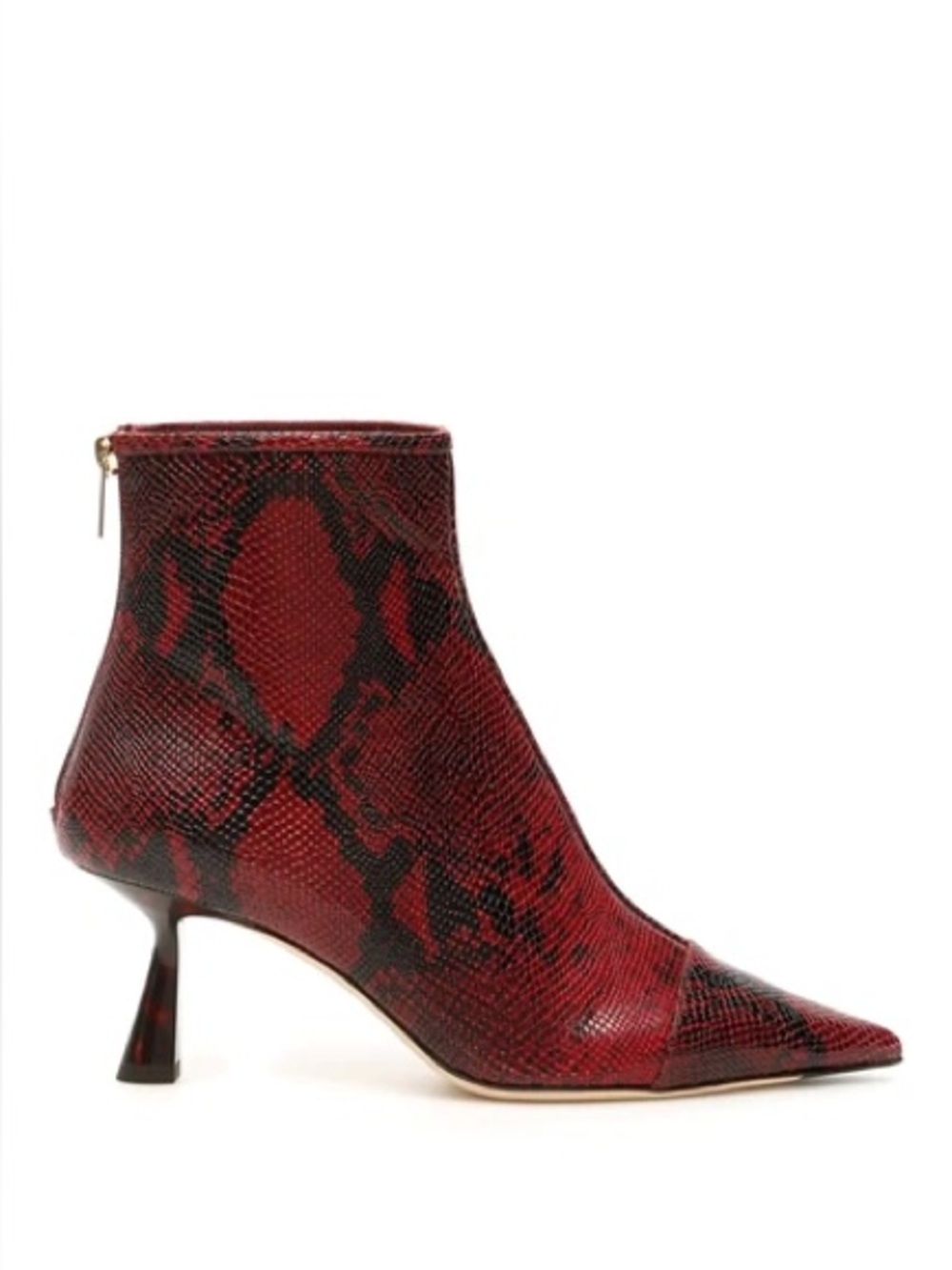 Jimmy Choo Kix 65 Snake Print Ankle Boots In Red, black $1,195 41